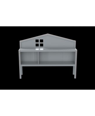 Full Size Headboard Storage Cabinet with Chalkboard for Montessori Bed