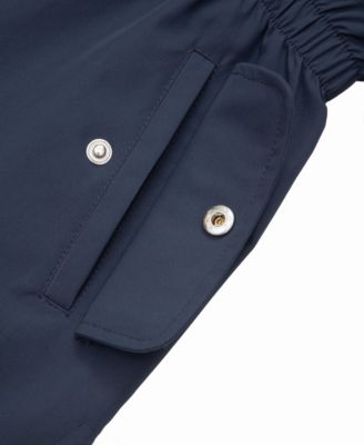 Girls Trench Coat Hip-Length Hooded Jacket