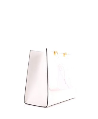 Large Sunshine Pocket Shopper Tote Leather with PVC