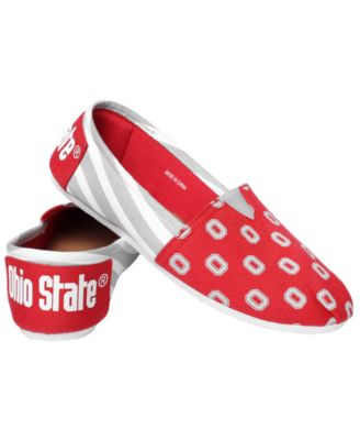 Forever Collectibles - Women's Ohio State Buckeyes Canvas Stripe Shoes