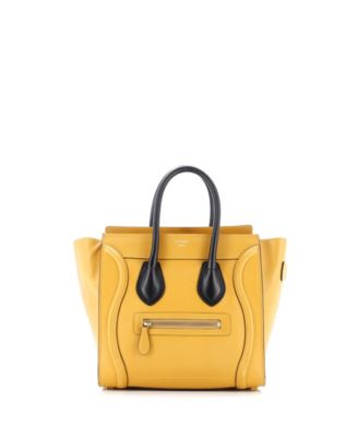 Micro Bicolor Luggage Bag Leather