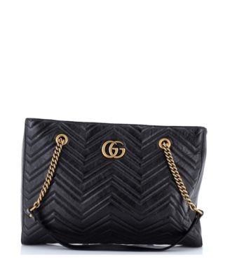 Medium GG Marmont Zip Tote Matelasse Leather