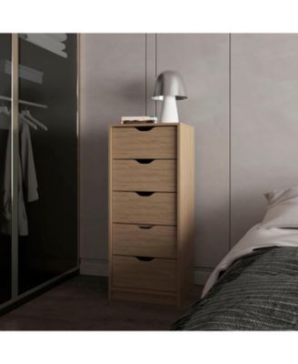 Modern 4 Drawer Dresser Rustic Particleboard Cabinet Waterproof for Bedroom Entryway Bathroom