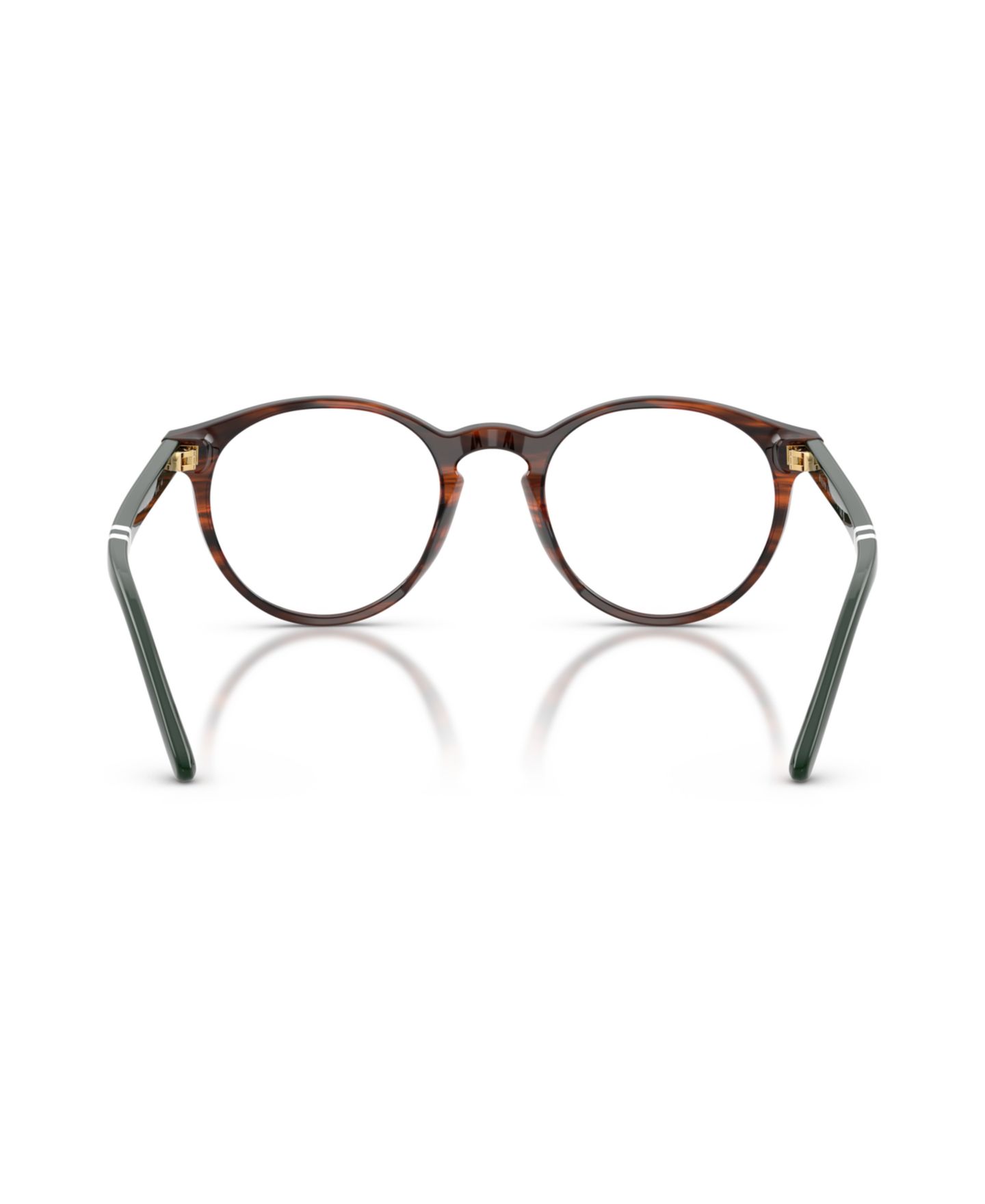 Мужские очки Polo Ralph Lauren Man Round Plastic PH2297 Eyeglasses, цвет: Блестящий полосатый коричневый — фото 2