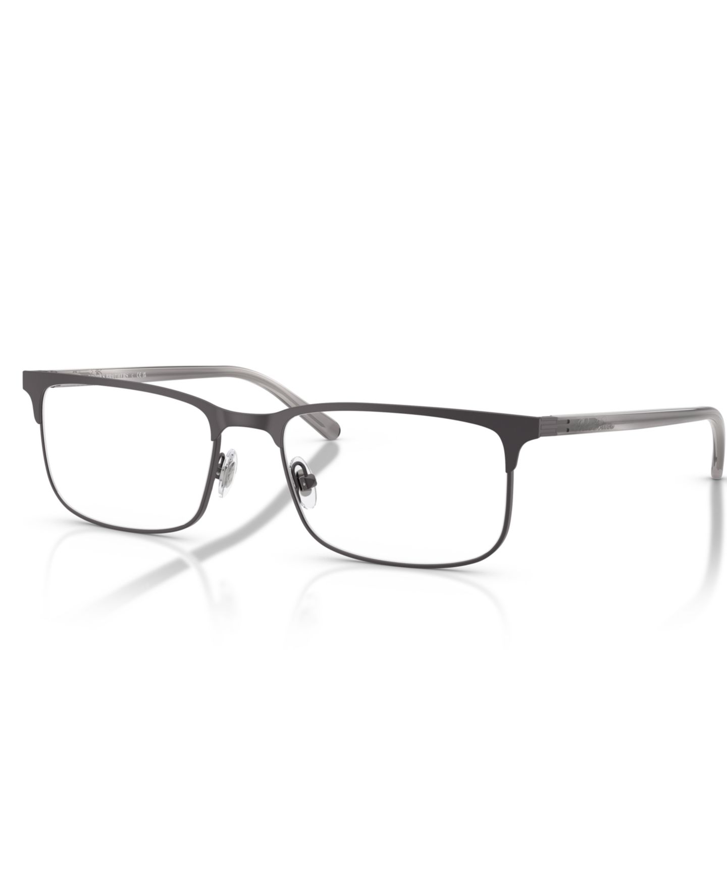 Мужские очки Brooks Brothers Man Rectangle Metal BB1124 Eyeglasses, цвет: Графитовый — фото 1