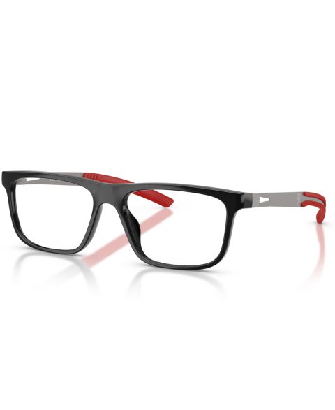 Мужские очки Scuderia Ferrari Man Pillow Plastic FZ8026U Eyeglasses, цвет: Чёрный блестящий