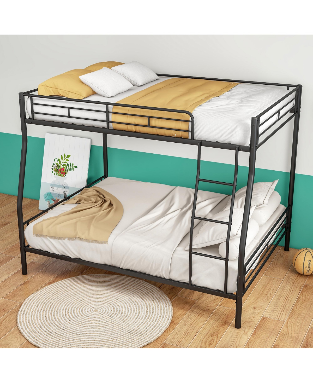 flynama Metal Bunk Bed Adults Noise Free Storage No Box Spring