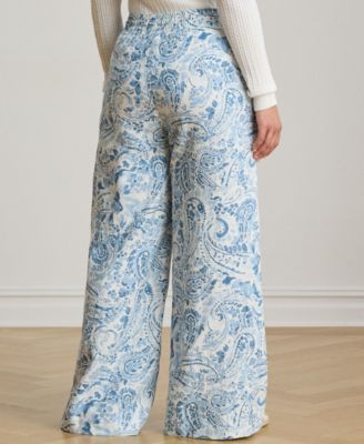 Plus Size Paisley Wide-Leg Pant