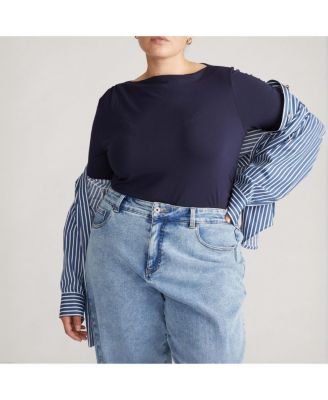 Plus Size Louise Short Sleeve Liquid Jersey Top