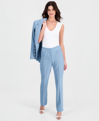 Women's Flat-Front Straight-Leg Pants