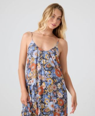 Women's Sunflower Scoop Neck Swim Cover-Up Dress