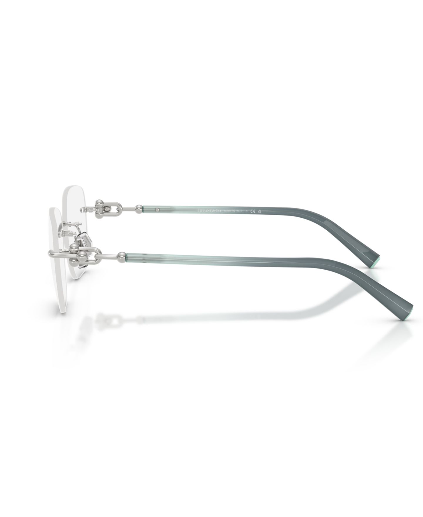 Очки Tiffany & Co. Unisex Square Metal TF1170D Eyeglasses, цвет: Серебряный — фото 5