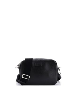 Small Crossbody Camera Bag Leather and GG Coated Canvas