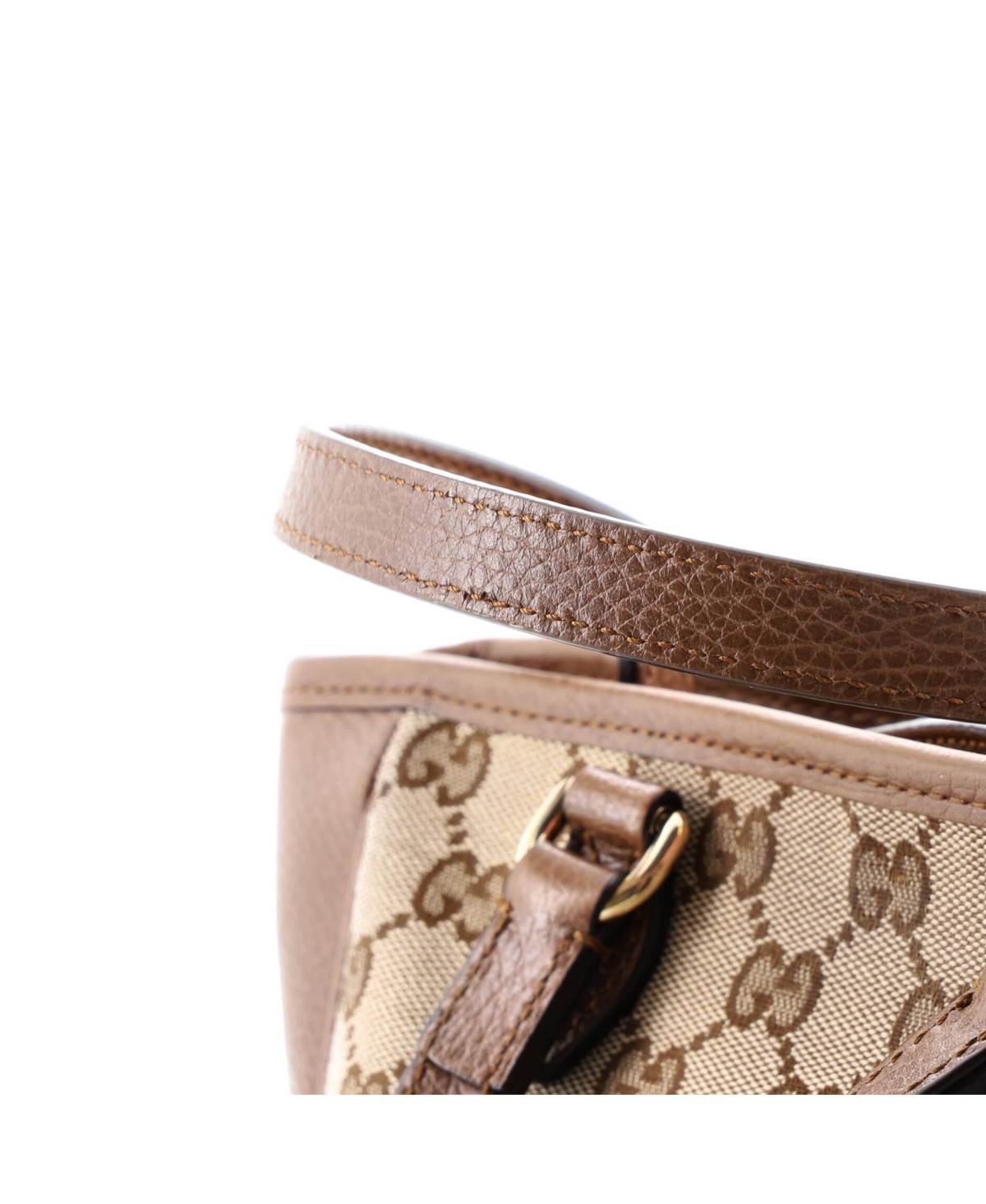 Pre-Owned Gucci Small Bree Convertible Tote Gg Canvas with Leather