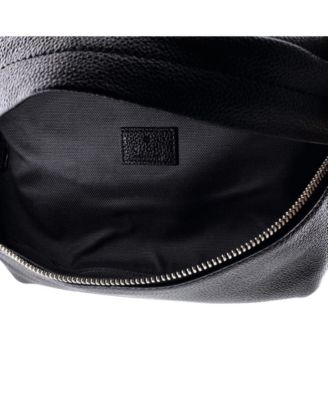 Logo Belt Bag Leather with GG Coated Canvas