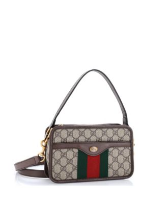 Small Ophidia Top Handle Camera Bag GG Coated Canvas