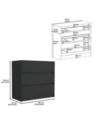 3 Drawer Mid Century Modern Dresser Multipurpose Cabinet for Kids Room Home Furniture