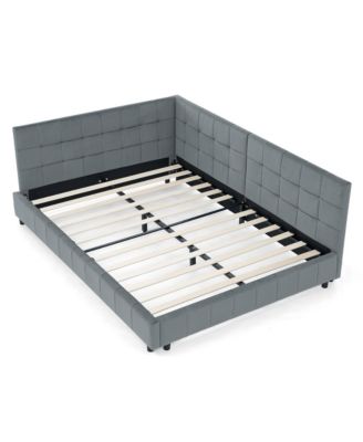 Velvet Tufted Daybed Backrest Armrest