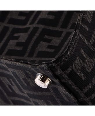 Large Convertible Open Tote Zucca Jacquard Fabric and Leather