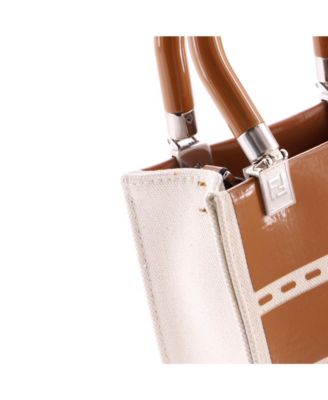 Mini Sunshine Shopper Tote Patent and Canvas