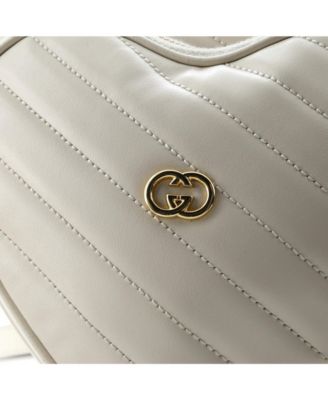 Mini Interlocking G Heart Shoulder Bag Diagonal Quilted Leather