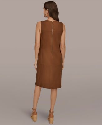 Women's Crewneck Sleeveless Shift Dress