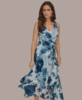 Women's Faux Wrap A-Line Dress