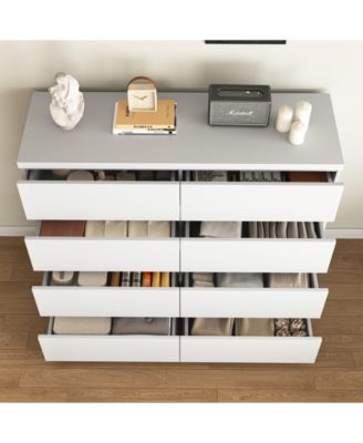 7 Drawer Dresser with Drawer Dividers Wood for Bedroom Organized Storage