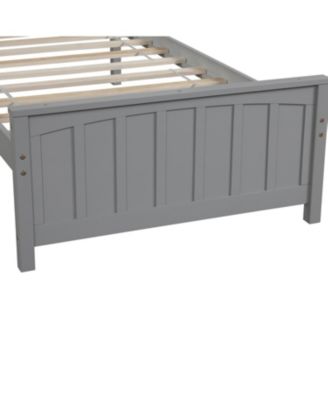 Wood Platform Bed with Headboard Footboard 10 Reinforced Slats No Box Spring Needed