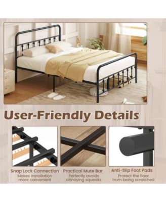 Bed Frame with Headboard and Under Bed Storage