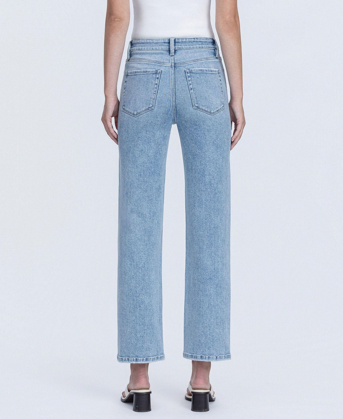 Vervet Women's High Rise Ankle Straight Jeans view 2 — MAYCSS fashion products