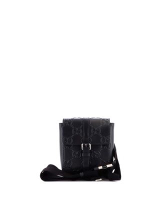 Double Belt Bag GG Embossed Perforated Leather