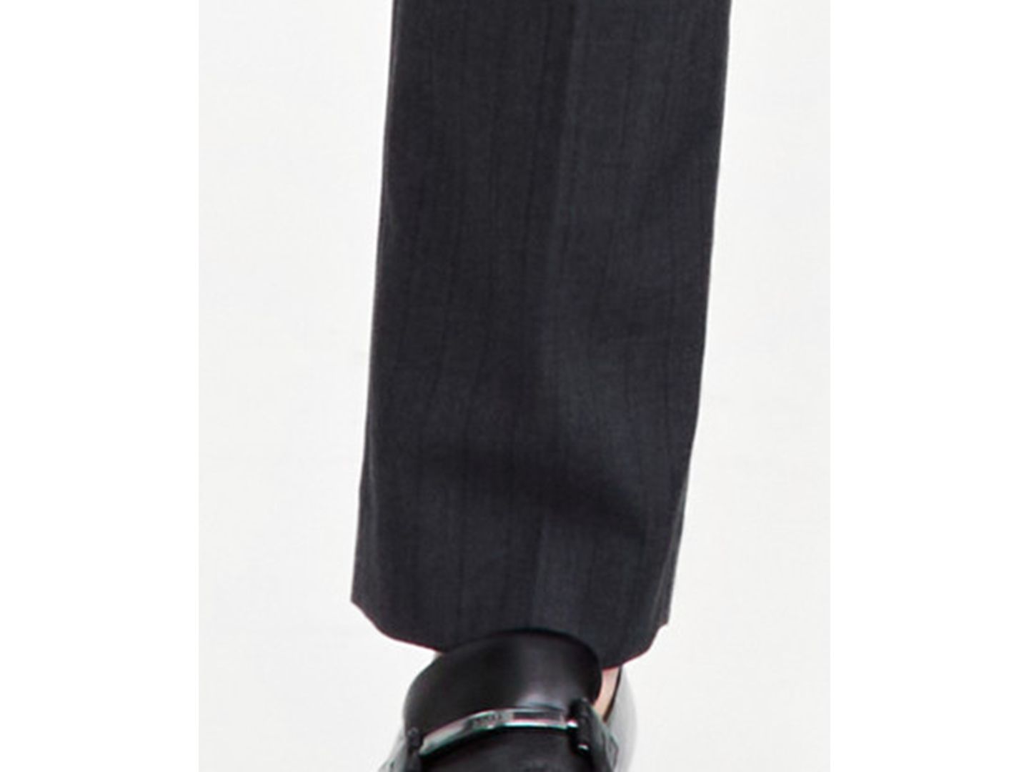 Мужские брюки Calvin Klein Slim-Fit Wool-Blend Pinstripe Suit Pant, цвет: Тёмный серый — фото 5