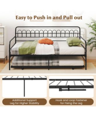 Twin Daybed with Curved Backrest and Armrests