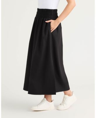 Women's Smocked Waist Flare Skirt