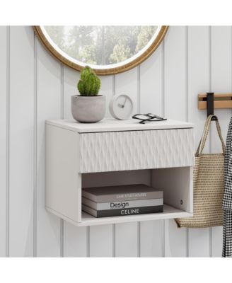 Elegant Modern Wooden Nightstand with Storage Space Finish Bedside Table for Bedroom Living Room