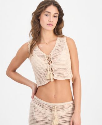 Women's Sleeveless Swim Cover-Up Tank Top