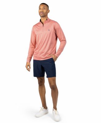 Men's Melange Mesh Performance QZip Sweaters