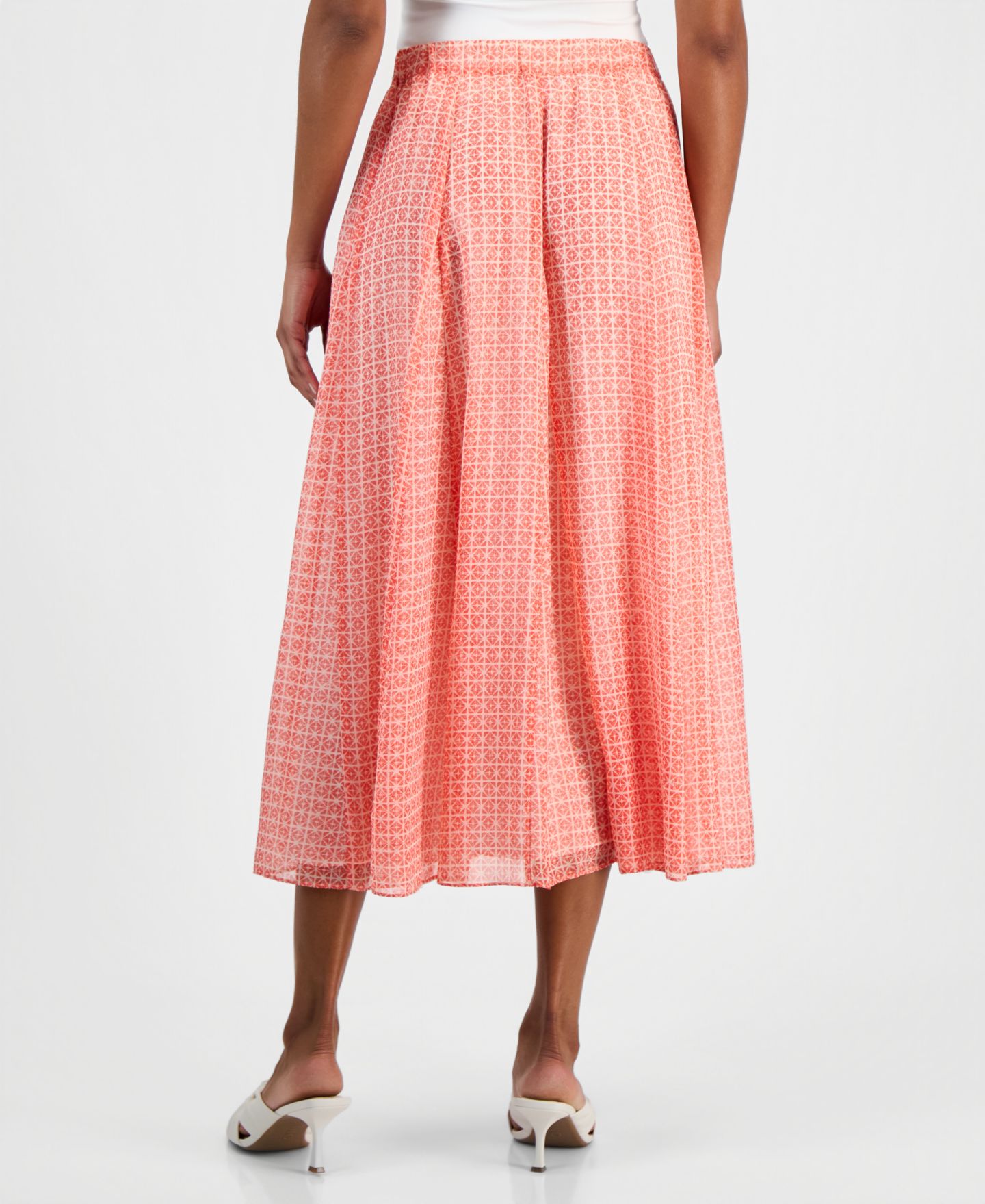 Женская юбка Vince Camuto Pull-On Pleated-Waist, цвет: Красный — фото 3