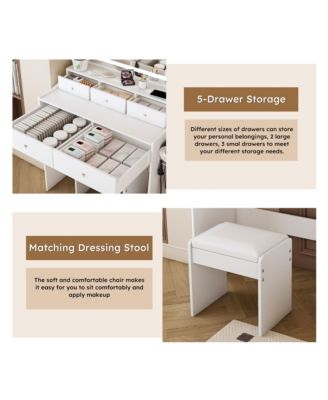 Durable Versatile Nightstand with 2 Drawers Modern Bedroom Furniture Bedside End Table