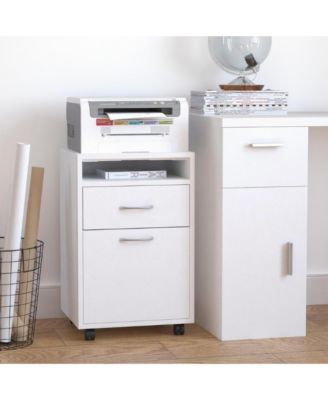Mobile File Cabinet - Home Office Storage Cabinet Organizer with a Shelf, a Large Drawer and Door Cabinet Fits Under Desks.