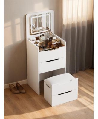 Elegant Modern Wooden Nightstand with Storage Space Finish Bedside Table for Bedroom Living Room