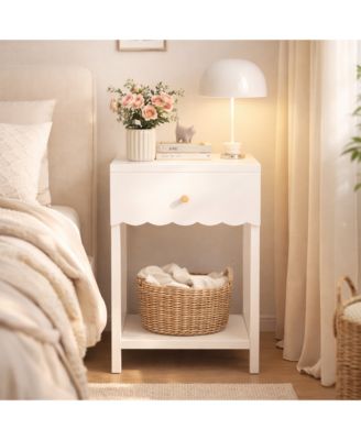 Chic Luxurious Premium Nightstand with Storage Space Bedroom Bedside Storage Table