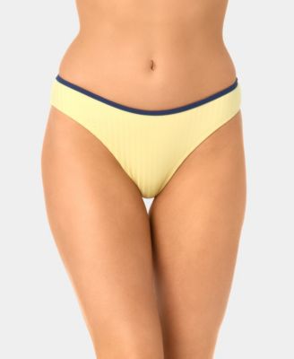 Women's Solid High-Waist Swim Bottoms