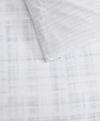 Blurred Plaid Cotton 3-Pc. Comforter Set, King
