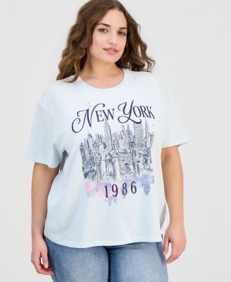 Trendy Plus New York Skyline Short-Sleeve Tee