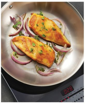 Signature Tri-Ply Clad Stainless Steel 12-Inch Large Frying Pan with Helper Handle