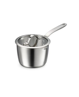 Tempo Tri-Ply Base Stainless Steel 2-Quart Small Sauce Pan with Glass Lid