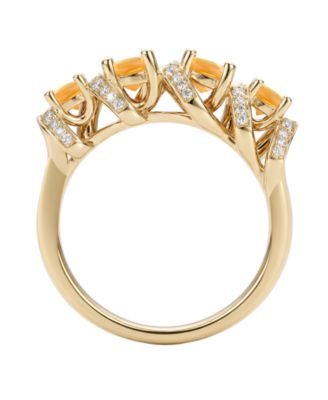 Amethyst (7/8 ct. t.w.) & Lab Grown White Sapphire (1/4 ct. t.w.) Ring in 14k Gold Over Sterling Silver (Also Available in Multi-Stones)