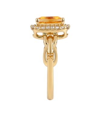 Amethyst (1-1/2 ct. t.w.) & Lab Grown White Sapphire (1/4 ct. t.w.) Ring in 14k Gold Over Sterling Silver (Also Available in Multi-Stones)